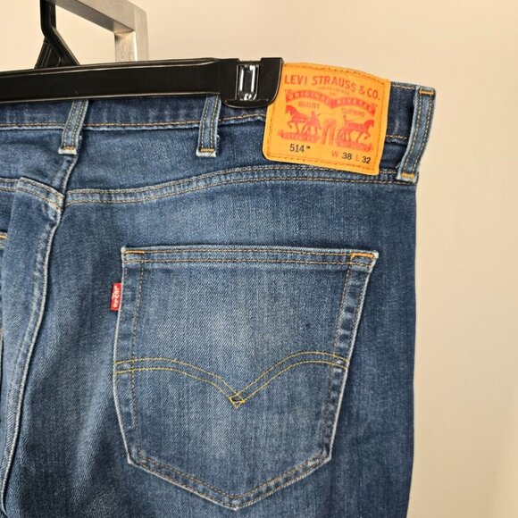 Levis 514 Straight Leg Jeans Size 38/32 - Picture 7 of 10